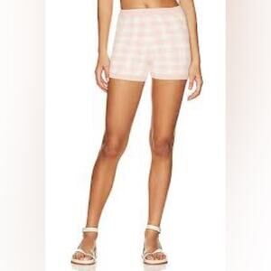 NWT L*Space Women's  Gingham Sweater Knit Francis Shorts, Size Medium